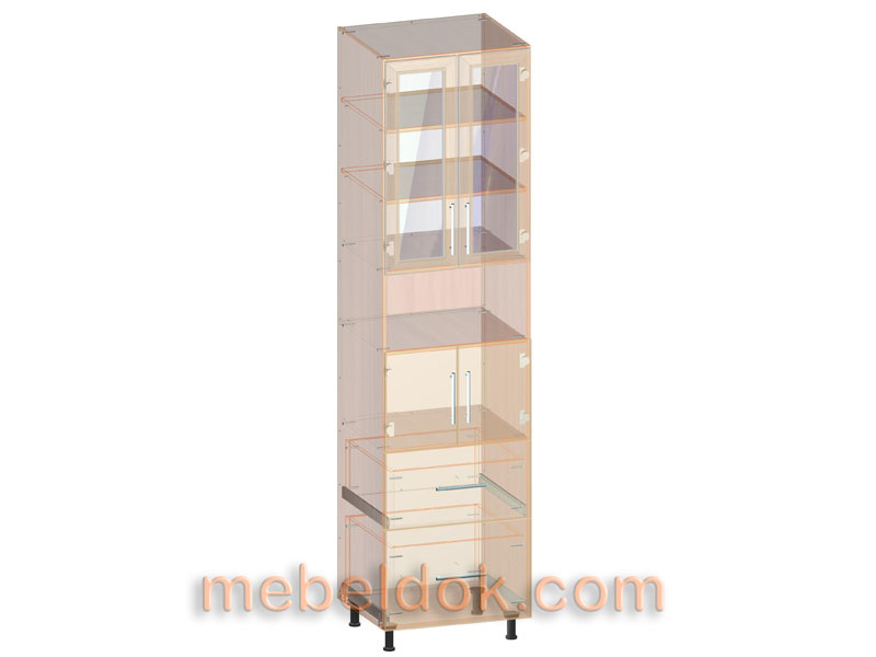 Полупрозрачное изображение высокого кухонного шкафа ШВ-01